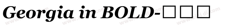 Georgia in BOLD字体转换